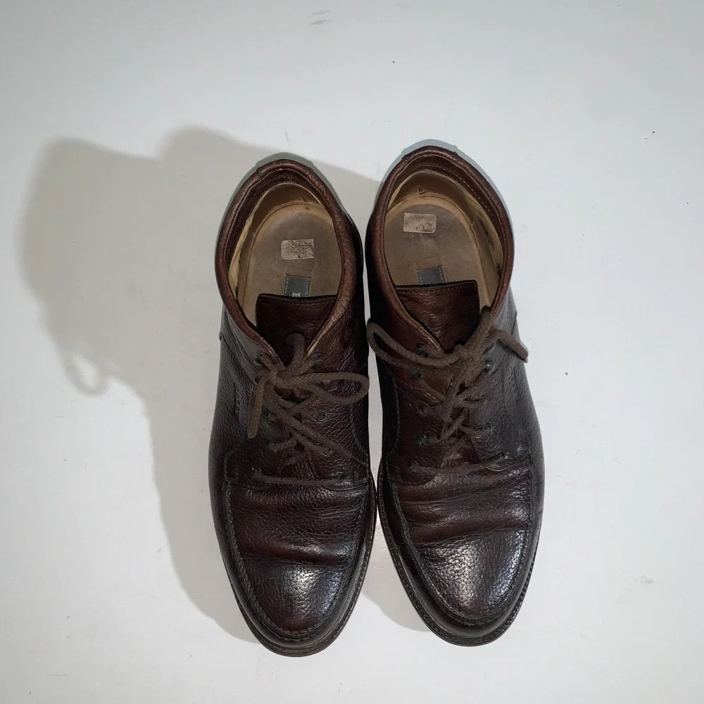 Bally Boots Mens  10.5 Telli Brown Leather Chukka Ankle Casual Made Italy Shoes